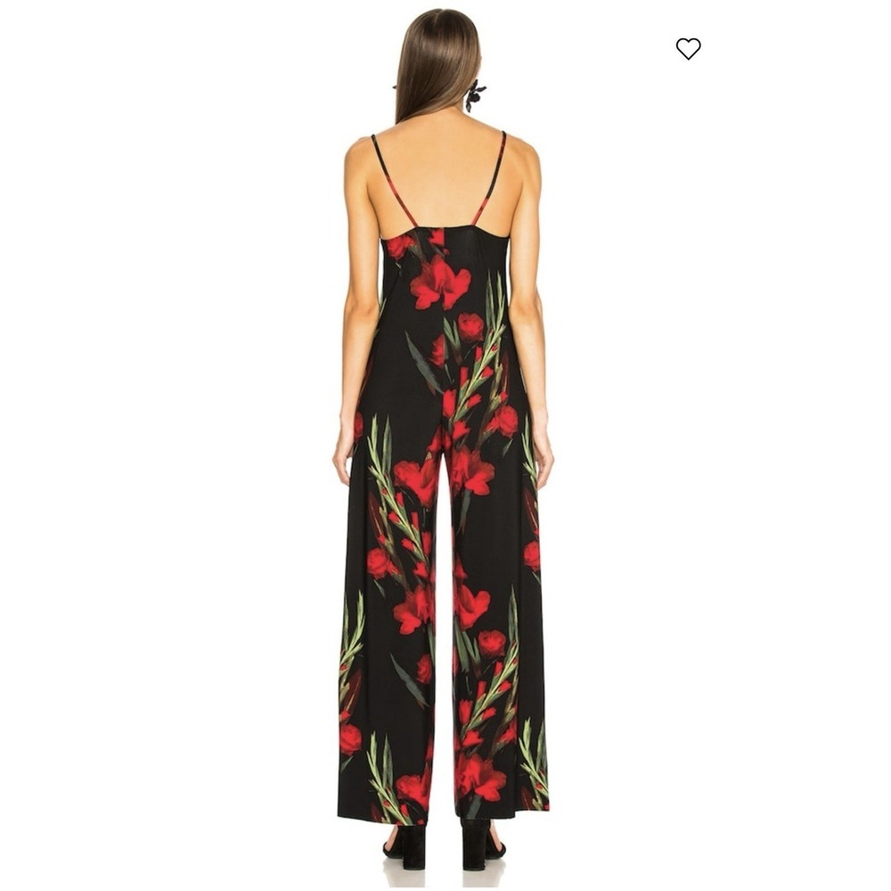 Norma Kamali Slip Jumpsuit in Blooming Roses Wide-Leg size Small NWT - Picture 13 of 13
